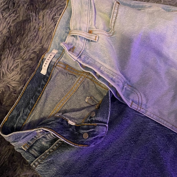 00 pacsun half and half shade jeans - Picture 2 of 3